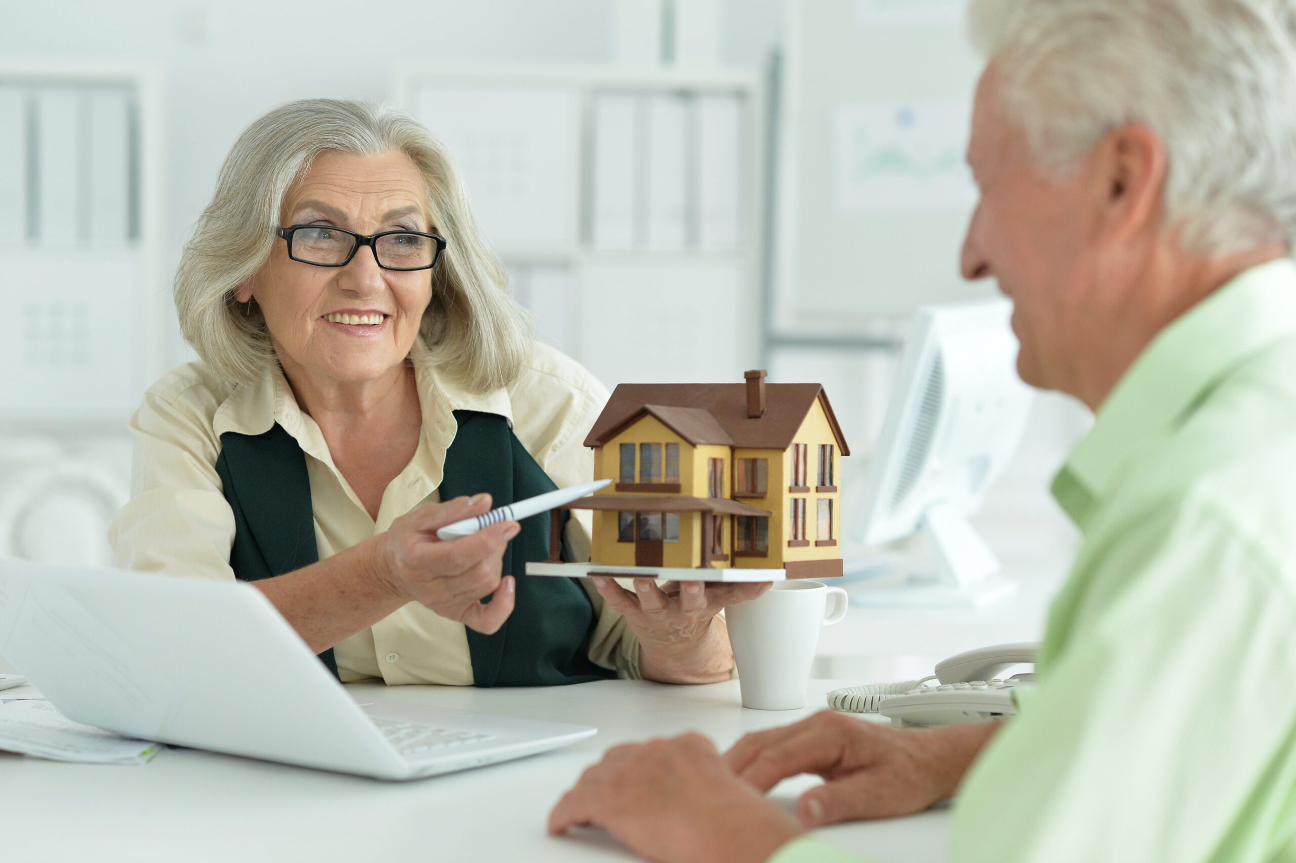 working Female house agent